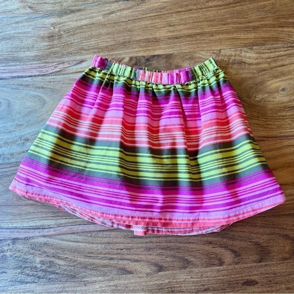 Cherokee Pink, Brown & Yellow Striped Skirt